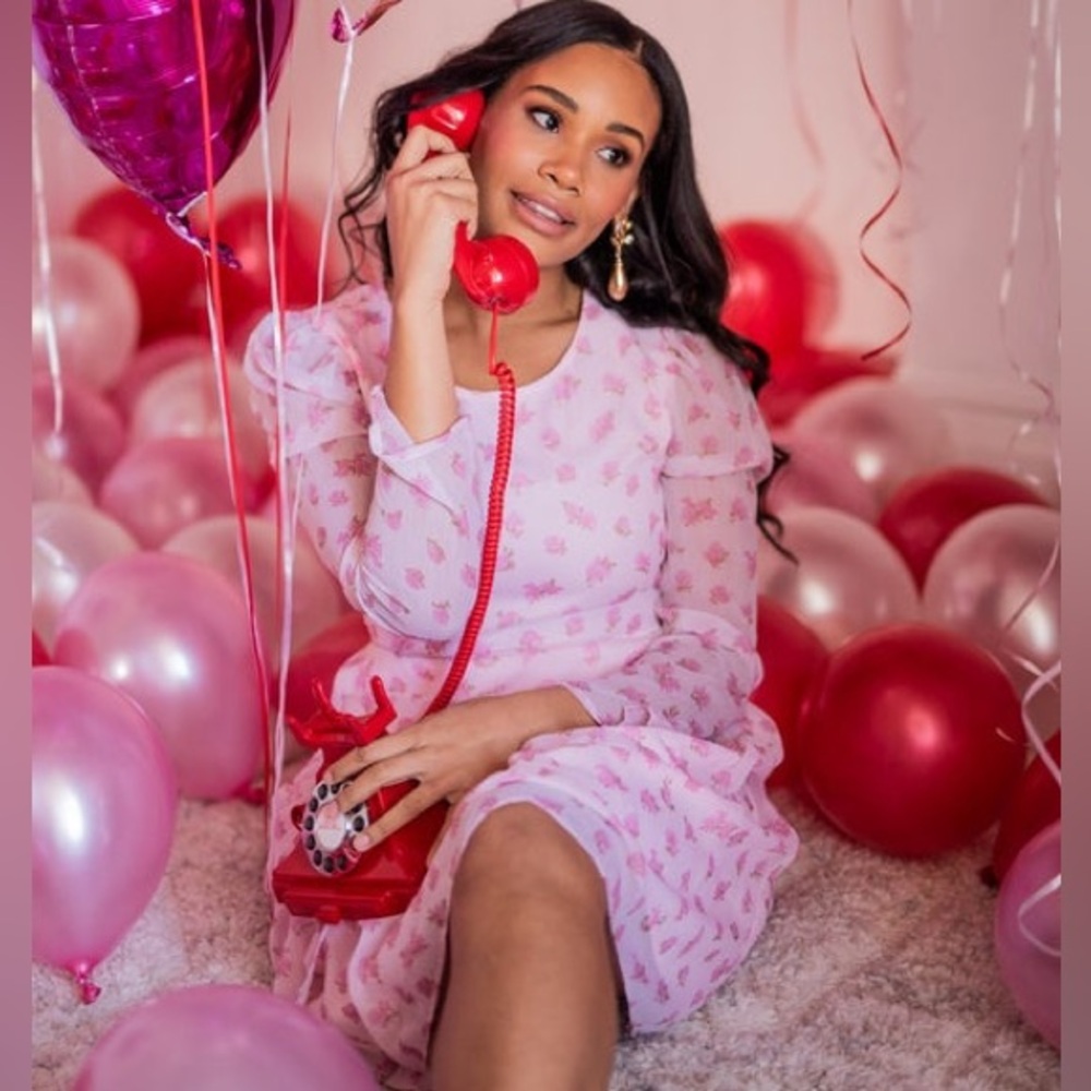JessaKae Aurora Pink Rose Dress Size Medium NWT